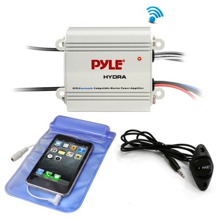 PYLE Bluetooth Marine Amplifier Kit, 2-Ch., PLMRMB2CW PLMRMB2CW